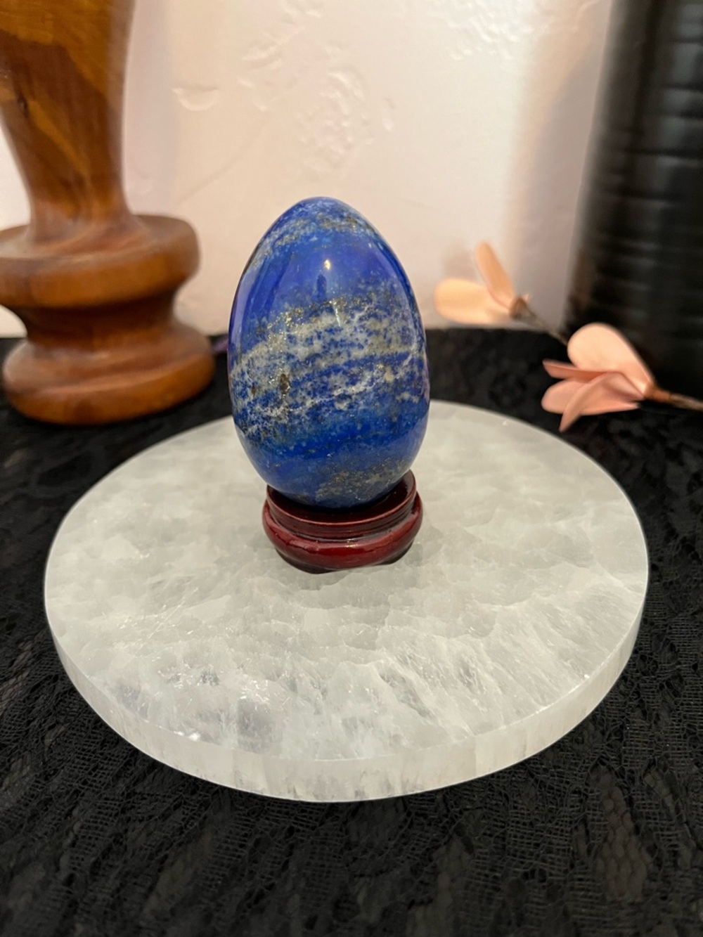 Lapis Lazuli Polished Egg Sculpture - Deep Blue Stone